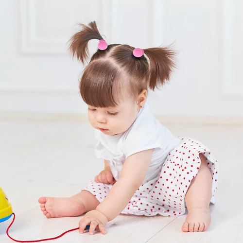 Imagen 2 del producto 20 piezas nuevas bandas elásticas para el cabello para niños, banda de goma con bola de felpa para niñas, dulces para niños, lazos para el cabello, Clip, accesorios para el cabello para bebés