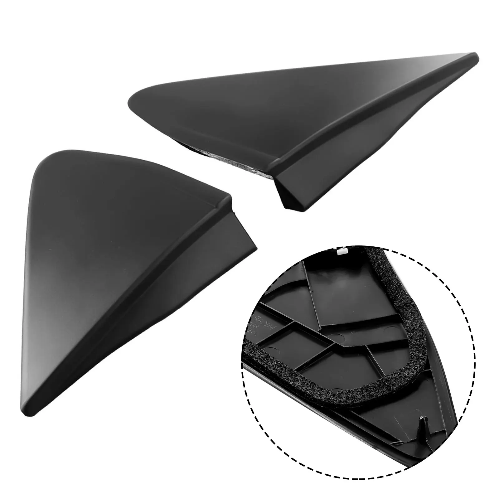 

2 Pieces Front Rearview Mirror Triangle Cover Trim for Toyota For Yaris 2012 2014 Suitable for Mirror Assembly Repair