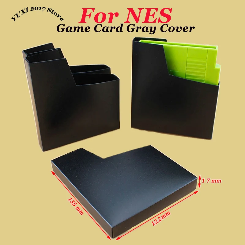 1/2pcs Matte Black Game Card Dust Cover Without Logo Suitable For NES Game Card Dust Replacement Protective Cover