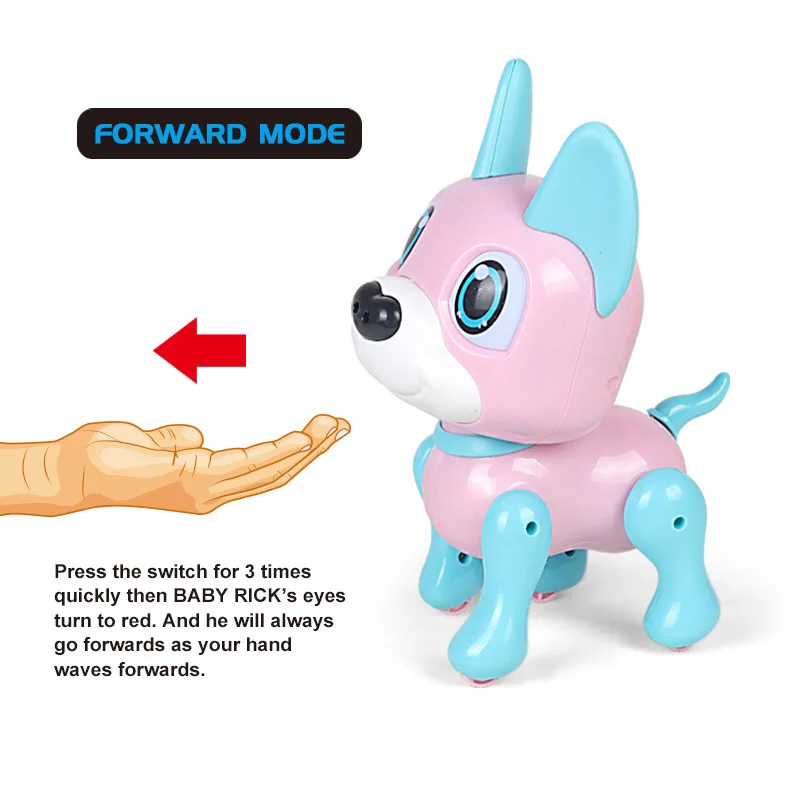 Smart Robot Toys For Kids Cartoon Pet Dog Animal Model Puppy Action Electric Sound Intelligent Induction Rotating Children\'s Toy