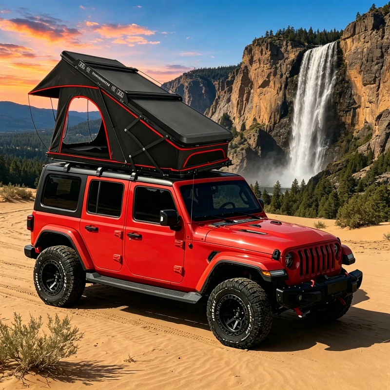 

Aluminum Alloy Hard Top Roof Tent Outdoor Self Driving Camping Trips