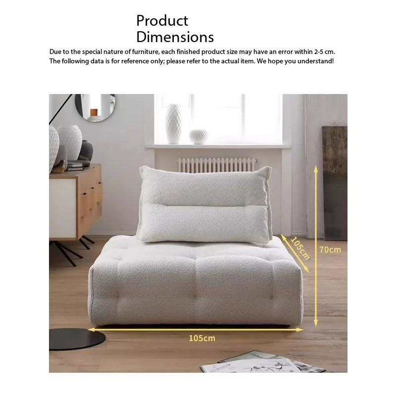 //Sofa For Living Room Hotel Apartment, Creamy Style, Casual And Lazy, Single Seat Removable And Washable Modular Sofa