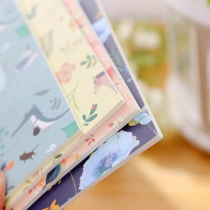 20Pcs Flower And Bird Binding  Notebook / Cartoon Mini Pocket Notepad Soft Copy Kindergarten  School Students Prize Gift