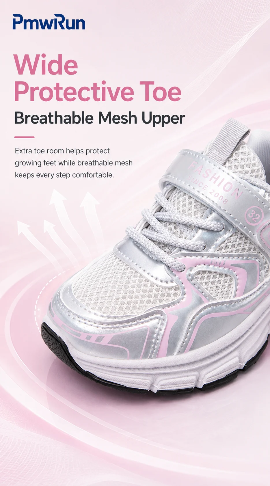 PU-Leder-Sportschuhe für Kinder, trendige, modische Teenager-Kinder-Sneaker, rutschfeste, atmungsaktive Laufschuhe für Jungen und Mädchen – Detail 3
