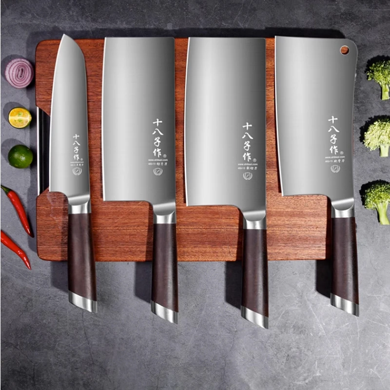 SHIBAZI Stainless Steel Chinese Chef Knife Professional Kitchen Chopping Knives Fish Meat Vegetables Slicing Cooking Tools