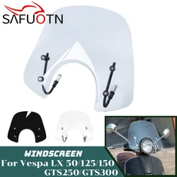 For LX50 LX125 LX150 GT200 GTS250 GTS300 Windshield Windscreen For Vespa GT 200 GTS 250 300 LX 50 125 150 Wind Deflector