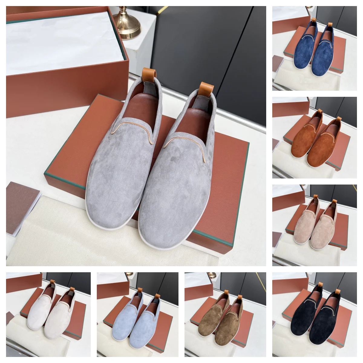 Summer New Style One Step Fashion Casual Set Men's Shoes Retro Versatile Men's Le Fu Shoes Single Shoes