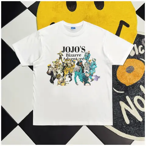 Jojo Photo con i personaggi principali 2025 Tempo pieno Caldo e confortevole 100% cotone Abiti anime Grafica streetwear vintage
