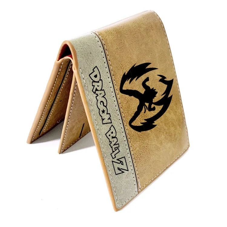 Anime Dragon Ball Pu portefeuille Son Goku Kakarotto figurines dessin animé imprimé court Portable carte sac porte-monnaie cadeaux de vacances pour enfants