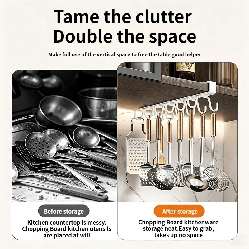Cabinet Mount Punch‑Free Pull‑Out Retractable Clothes Rod Telescopic Wardrobe Closet Hanger Organizer