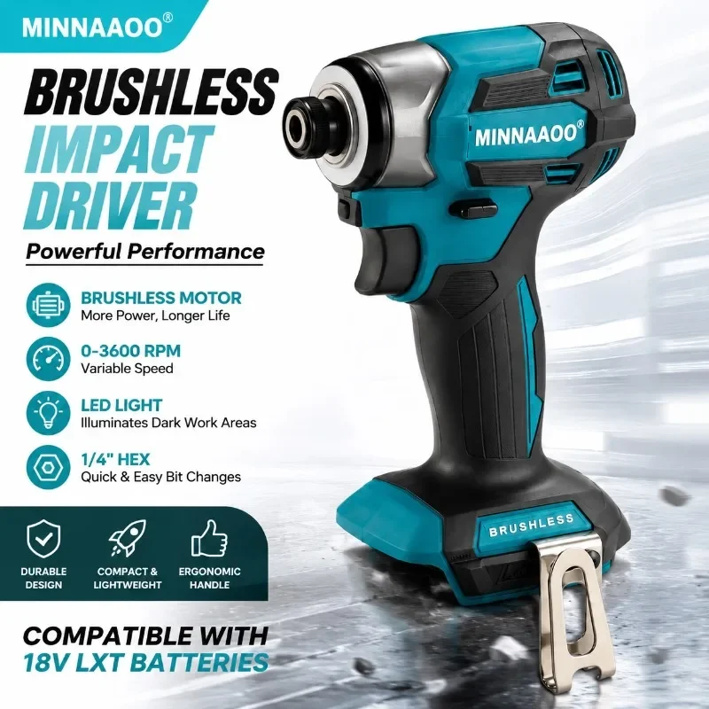 MINNAAOO 18V 6Ah Lithium Ion Battery Pack High Capacity Battery For Cordless Drill Impact Driver Tools,For Makita DTD173 Tool