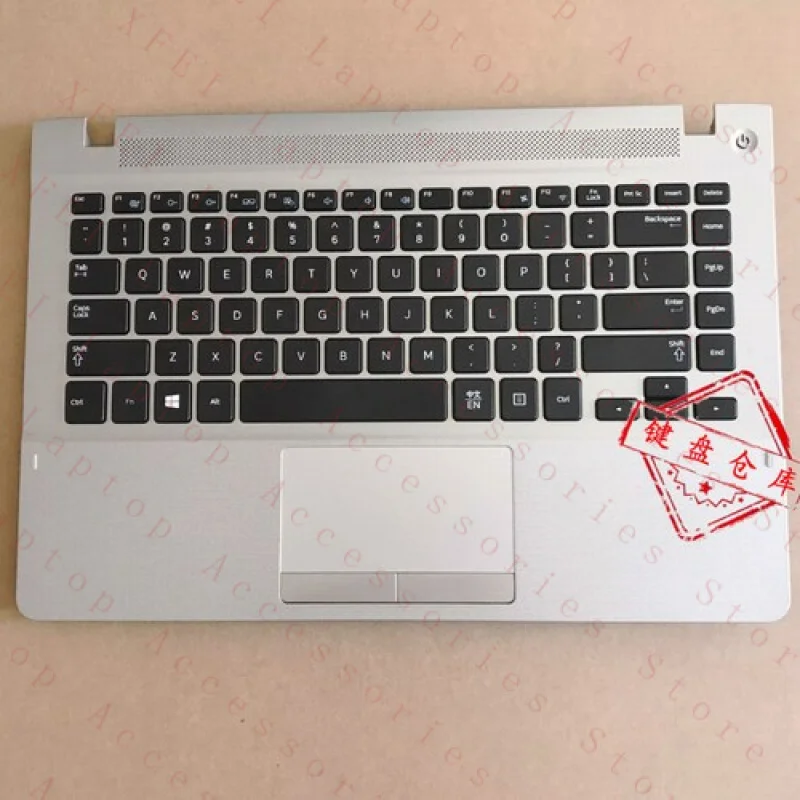 

F Palmrest US Keyboard Silver for Samsung NP-370R4E 450R4V NP470R4E 455R4J 450R4Q