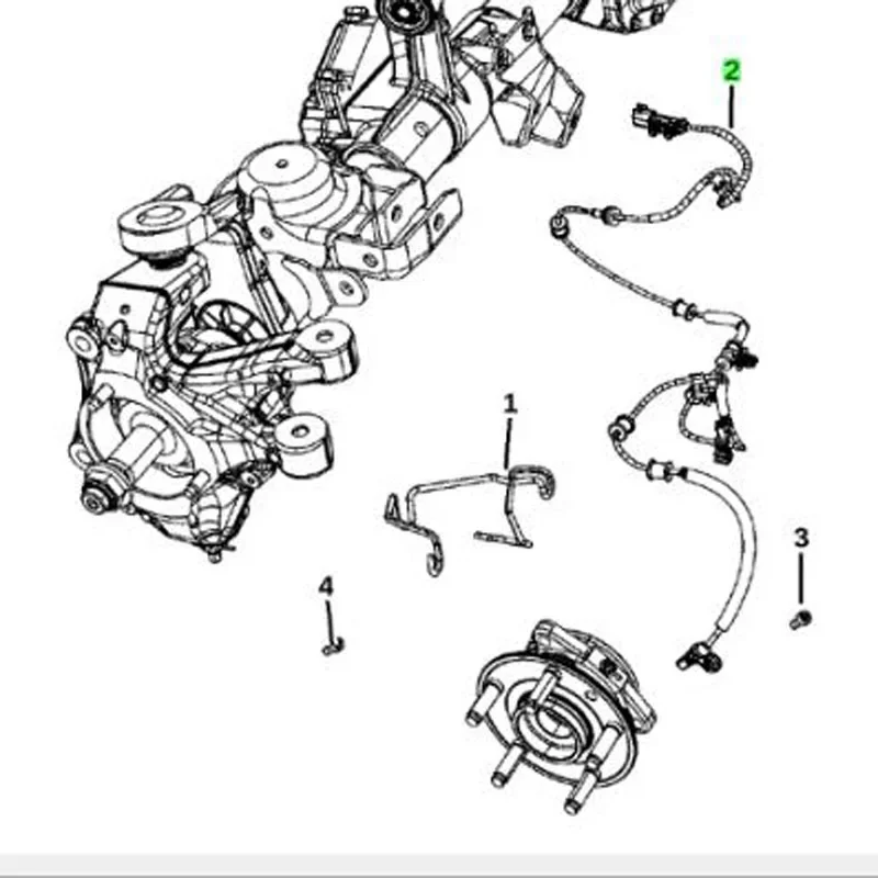 Fit For Jeep wrangler JL JT Gladiator  2018-2023 front Wheel Speed Sensor Kit 68394210AF