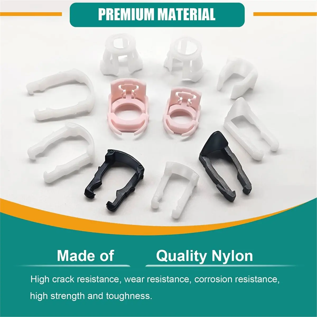 200PCS Line Retainer Clip Assortment,11 Sizes 3/8