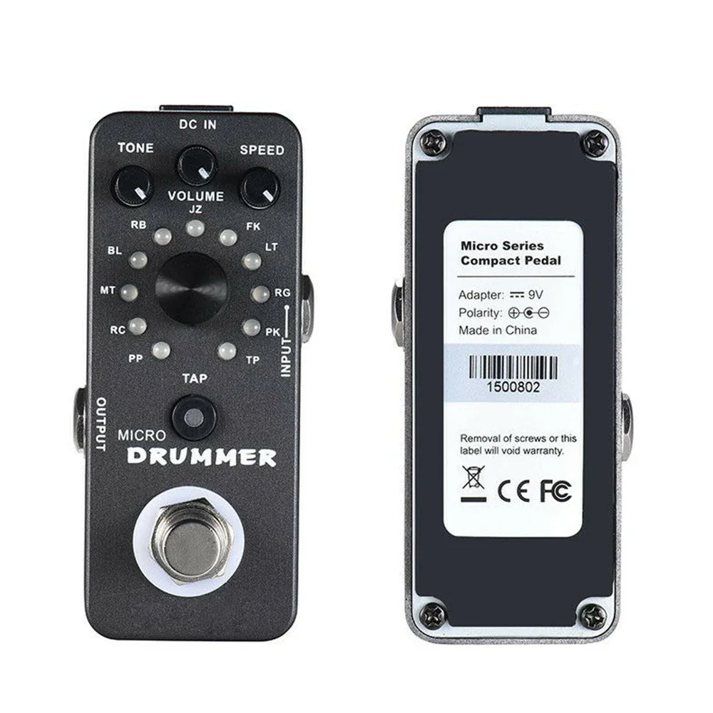 MOOER 마이크로 드러머 기타 페달 이펙트 디지털 드럼 머신 이펙트 탭 템포 기능 트루 바이패스 페달 기타 액세서리
