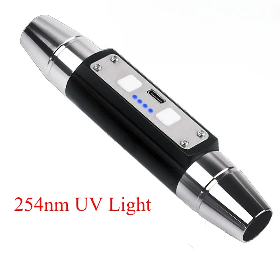 254/365/395nm UV LED Flashlight with ZWB3 Filter