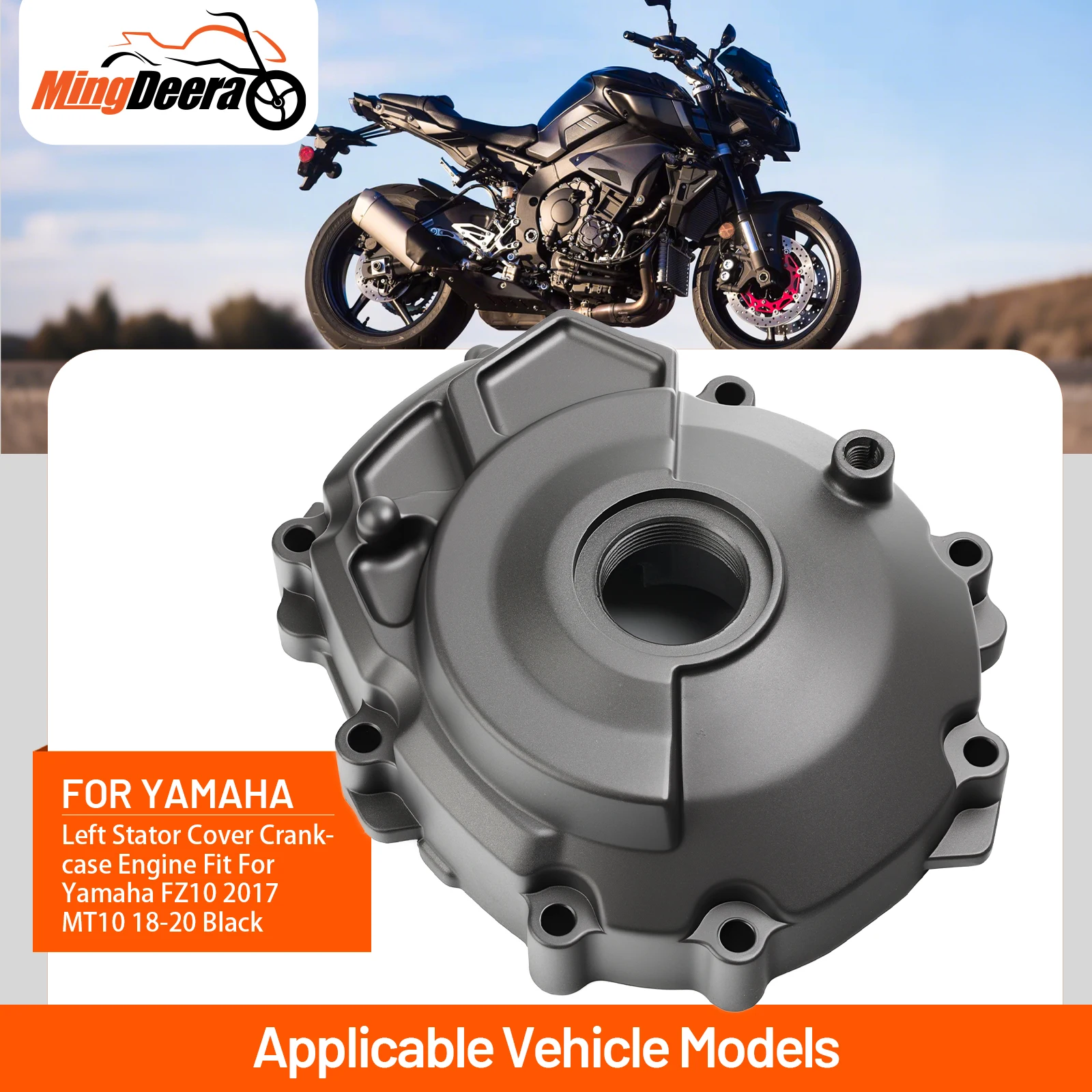 Motorcycle Left Engine Cover Stator Housing Fit For YAMAHA  FZ10 2017 MT10 2018-2024 Durable Aluminum Construction With Gasket