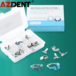 2024 New AZDENT Dental Matrix Bands NITI Metal Matrices Clamp Ring Sectional Contoured Matrix System Clamping Dentist Tools