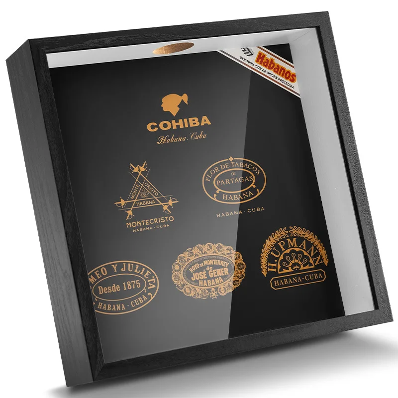 Glass Cigar Stickers, Ring Labels, Storage Jar, Tank Case for Collection Display, Gift Accessories, Cohiba Weed