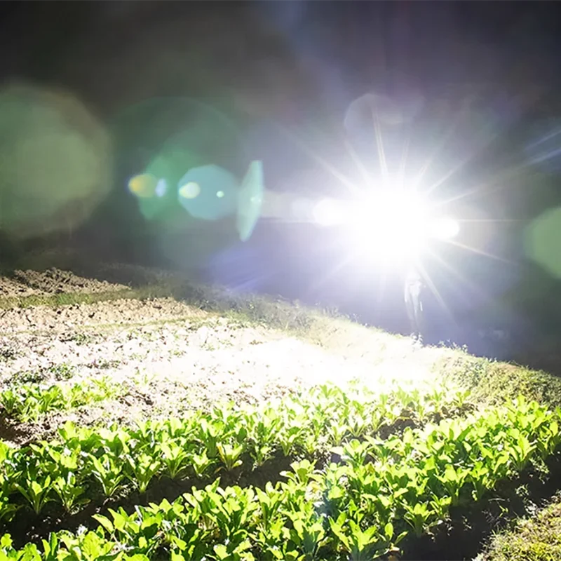 200000LM قابلة للشحن مزدوج رئيس الأضواء Led فانوس يده كبير الكاشف مصباح يدوي السوبر مشرق في الهواء الطلق Searchlight1pc