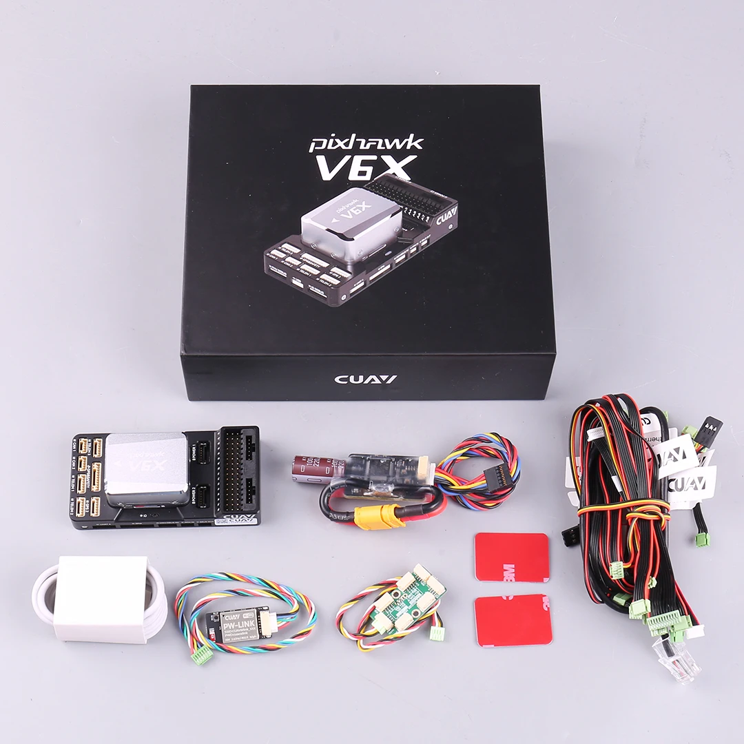 CUAV NEW Pixhawk V6X Customize Carrier Board With Shock Absorbers Integrated 100M Ethernet Remote Control Toys Flight Controller