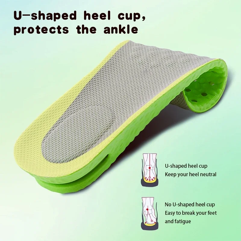 1 زوج العظام الارتفاع زيادة نعل للأقدام الرياضية وسادة هوائية الراحة التهاب اللفافة الأخمصية منصات امتصاص الصدمات #4