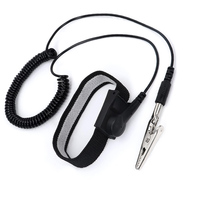 Adjustable Anti Static Bracelet Electrostatic ESD Discharge Cable Wrist Band Strap Hand Grounding Wire cordless Wireless Clip