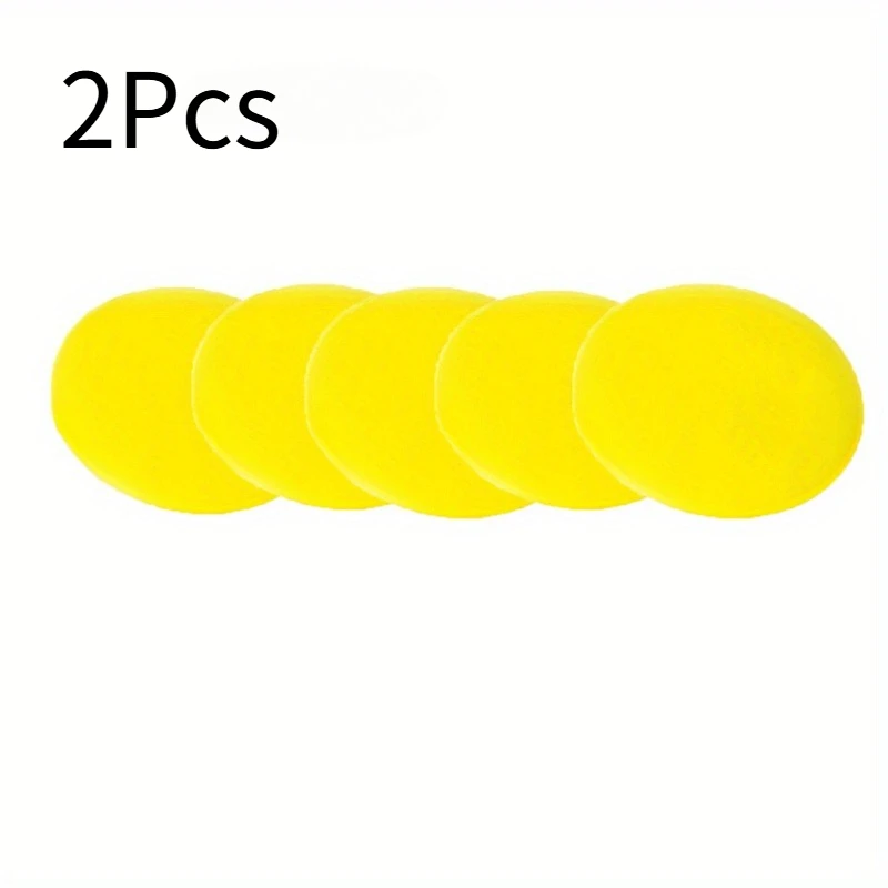 2Pcs car waxing and polishing sponge, cleaning car washing sponge, round edge pressing sponge block