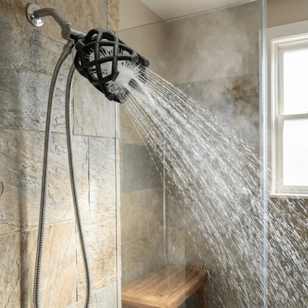 Circular Design Ring Shape Shower Head Steady Large Water Flow Comfortable Massage Spray 3D Micro Hole Shower Head