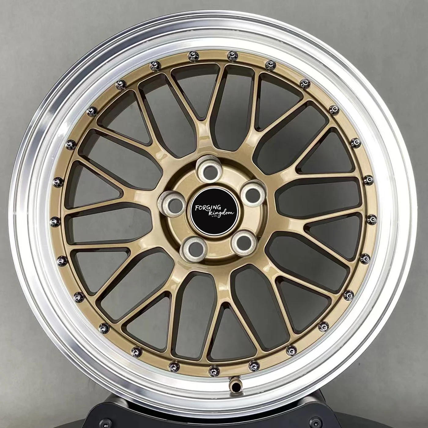 Double-Piece Forged Aluminium Alloy Automotive Wheel Hub Ultra Lightweight Multi-Spoke Track Ready 100mm 20mm