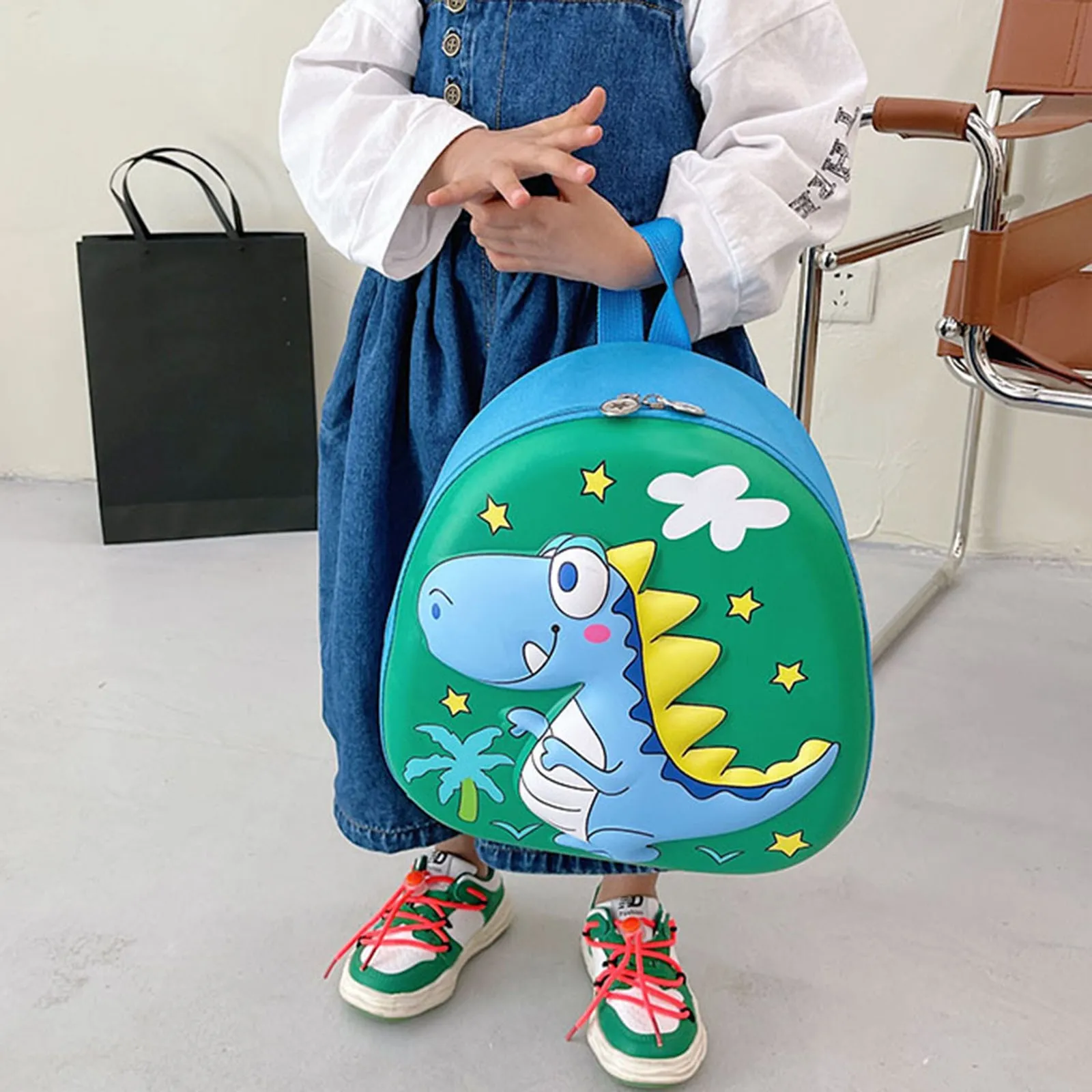 Kids Fashion Eggshell Backpack Boys Girls Cute Cartoon 3D Animals Dinosaur Unicorn Large Capacity Child Kindergarten Schoolbag