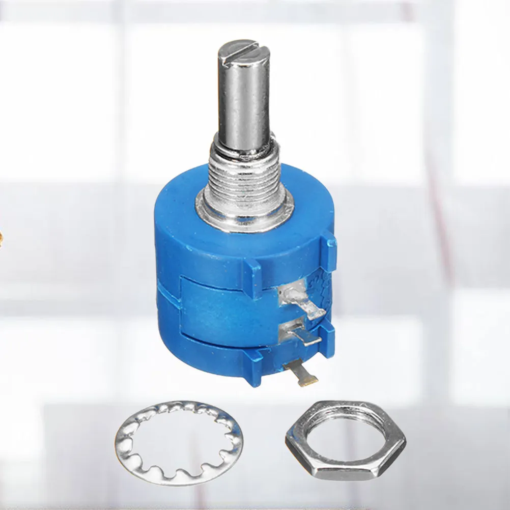 1Pcs Precision Multiturn Potentiometer 10K Ohm Adjustable Resistor Blue High Durability Vertical Potentiometer for