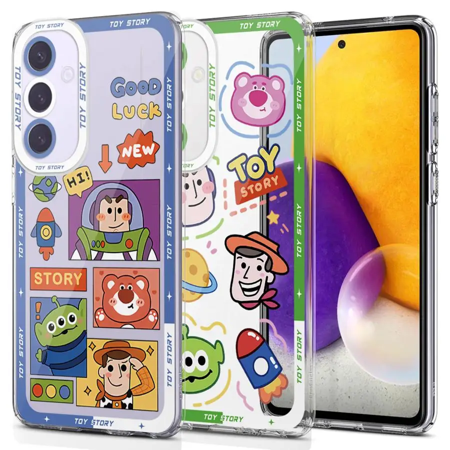 Cartoon Toy Story Disney Cover Case for Samsung Galaxy A35 A55A53 A54 A73 A34 A33 A25 A24 A13 A14 A15 Clear Soft Shell