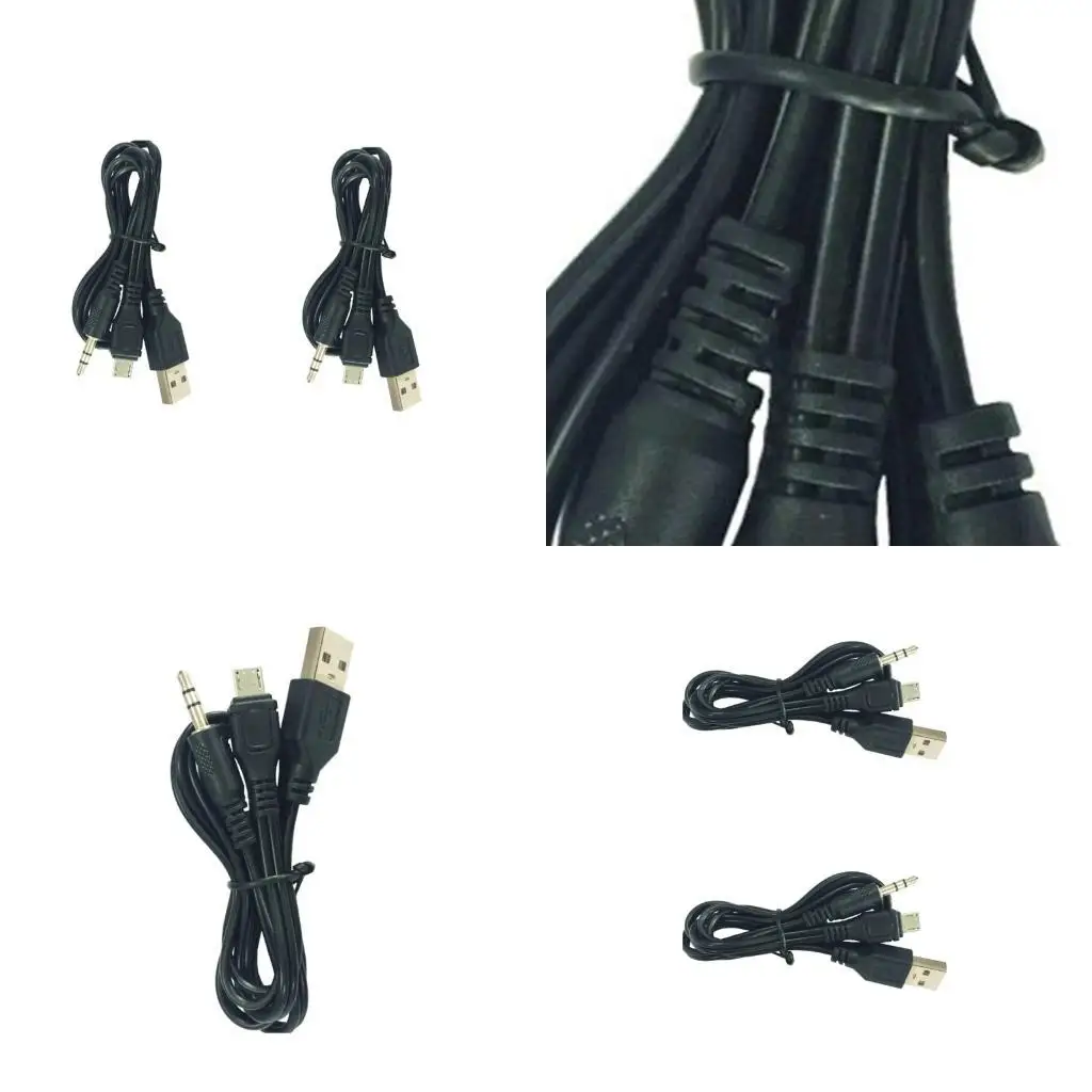 652F MicroUSB 5Pin to 3.5mm Auxes USB Powereds Sound Cable for Smartests Speakers and Mobile Devices