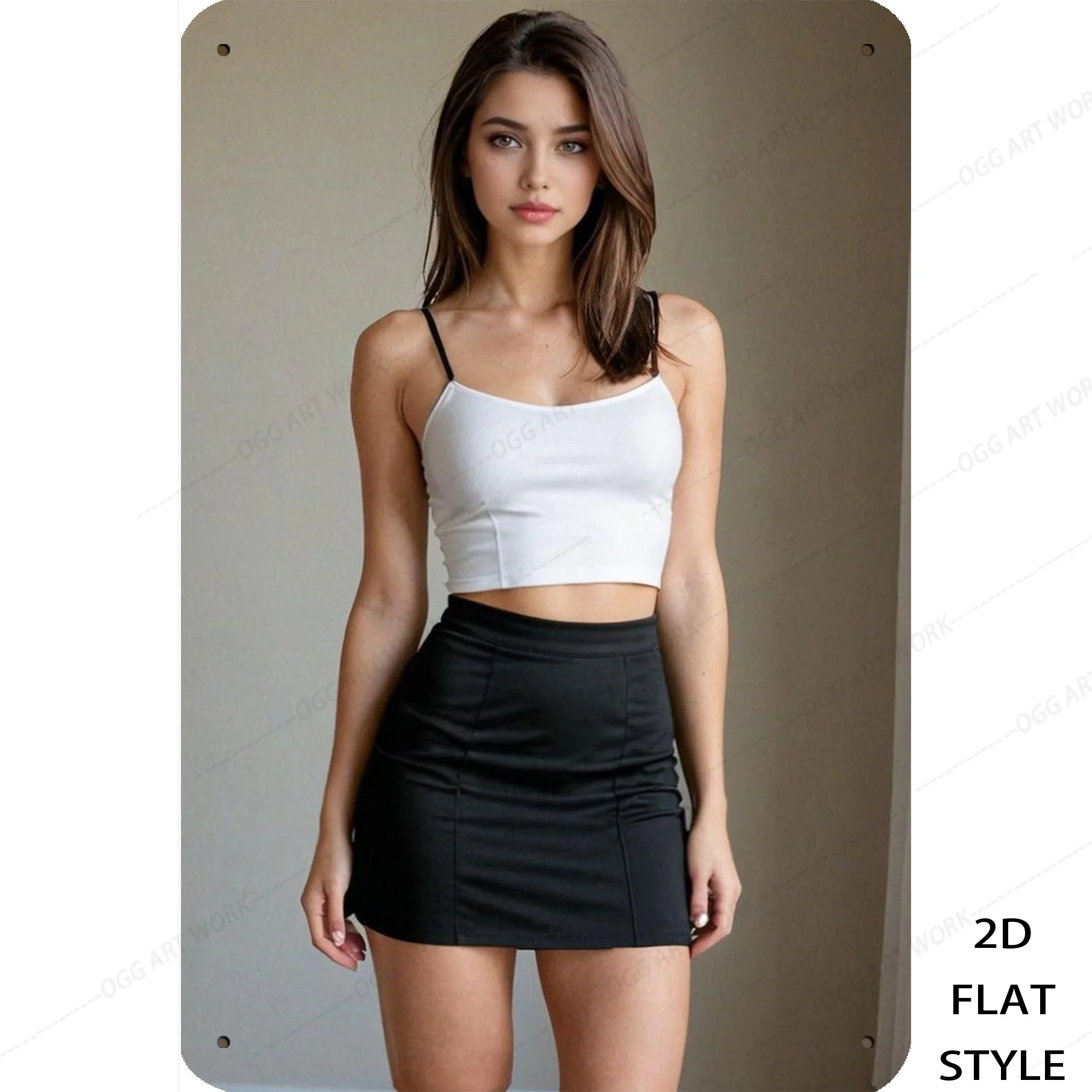 

Retro White & Black Dress Metal Tin Sign 8x12 Inch, Vintage Pattern Wall Art for Bar Cafe Patio - Waterproof Outdoor Decor