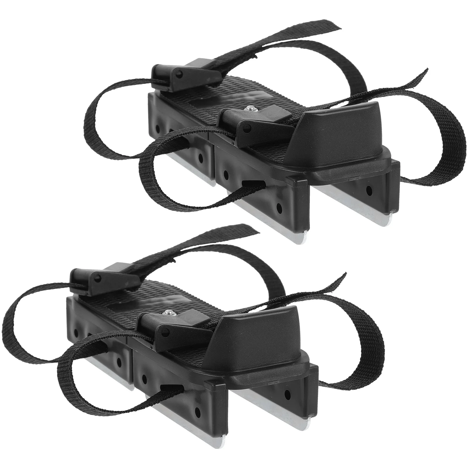 

1Pair Ice Skates Safe Adjustable Straps Beginner Training Aid Stable Ice Skating Shoes Double Runner Skates