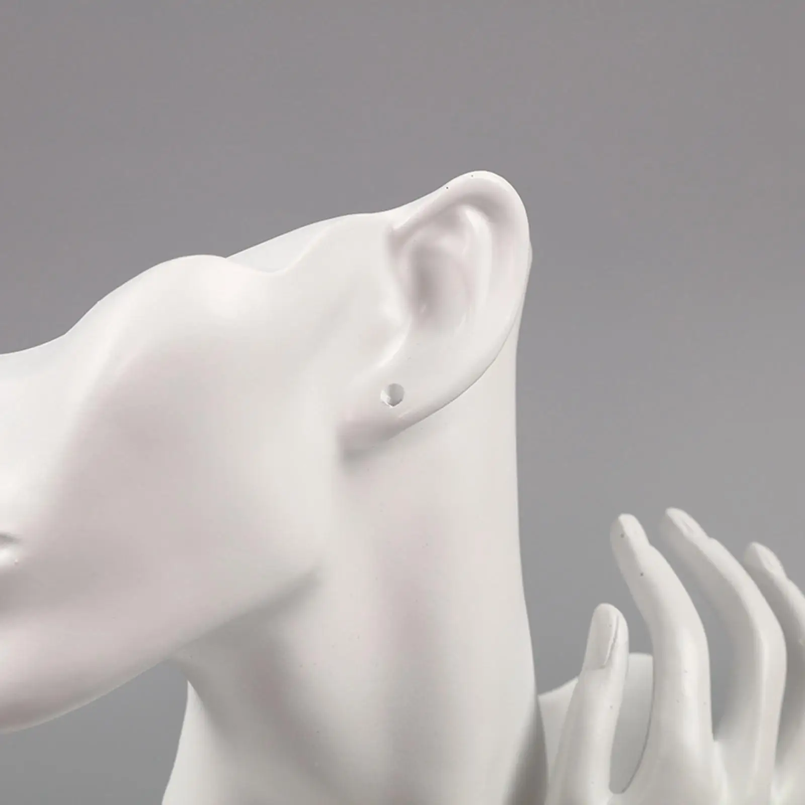 Jewelry Mannequin Bust Display Compact for Necklace Earring Rings Bathroom