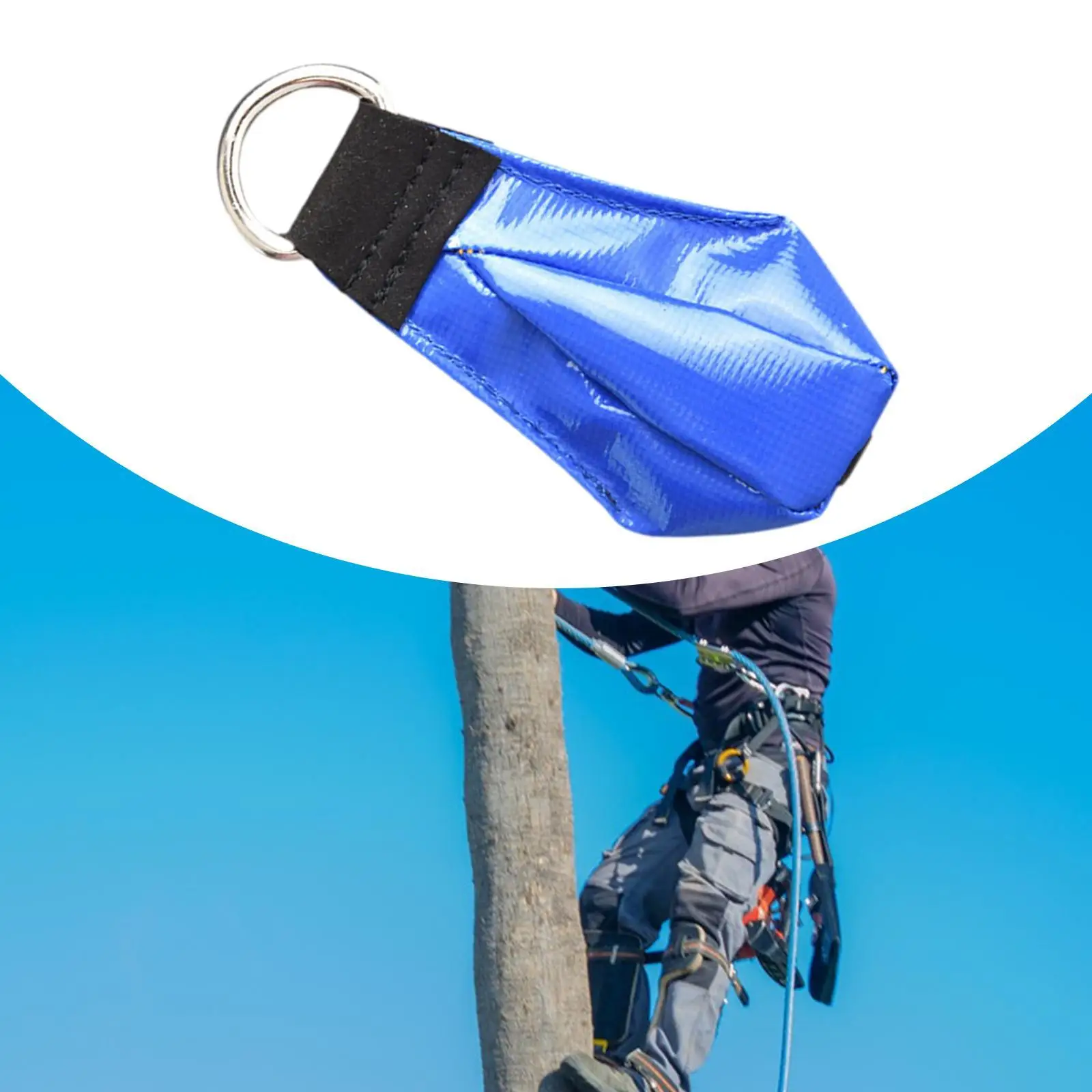Mesh Throw Weight Bag Portable Arborist Throwing Pouch for Rock Climbing and Mountaineering