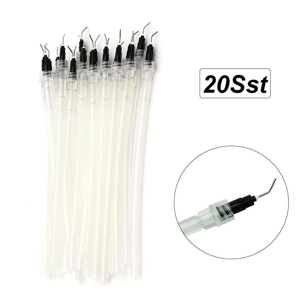 20Pcs Disposable Dental Saliva Ejector Aspirator Pre Bent with Needle Tip Suction Instrument for Dentistry Procedures Set