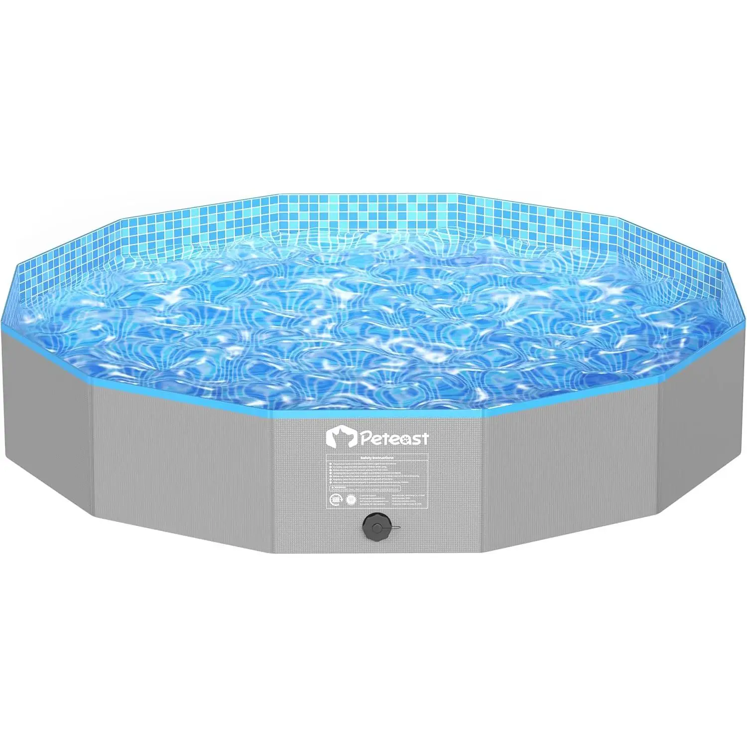 Piscina plegable para perros + 2 discos piscina de plástico duro y resistente 81 cm