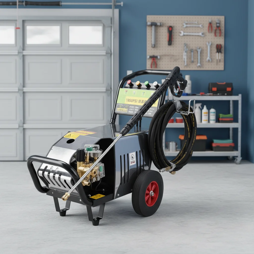 

Professional Electric Pressure Cleaner | 15m High-Flex Hose | Car Wash Shop Use | Includes Turbo Nozzle & Brush