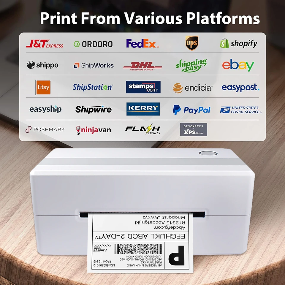 Thermal Printer Support Bluetooth Connection Mode Thermal Self-adhesive Suitable for Courier Face Sheet Printing Universal Small