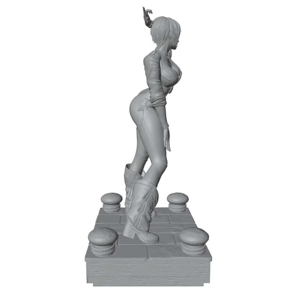 Figura de resina chica sonriente sin pintar coleccionismo y rol - imagen 2