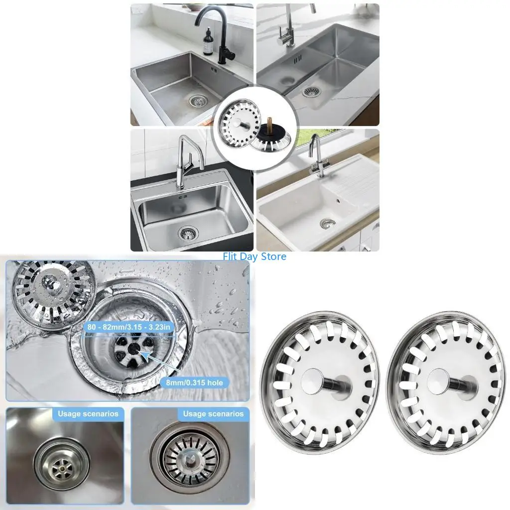 F92C Upgrades Steel Drain Cover Catcher Not Sink Plugs for 80 to 82mm Basins