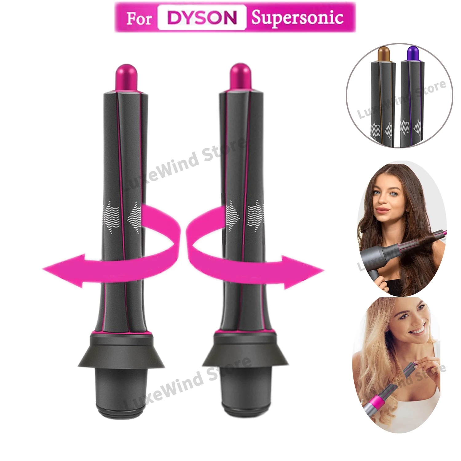 For Dyson Supersonic Hair Dryer& For Dyson Airwrap HS01/05/08 Long Curling Barrel Accessories Auto Curling Nozzles 30mm Curling