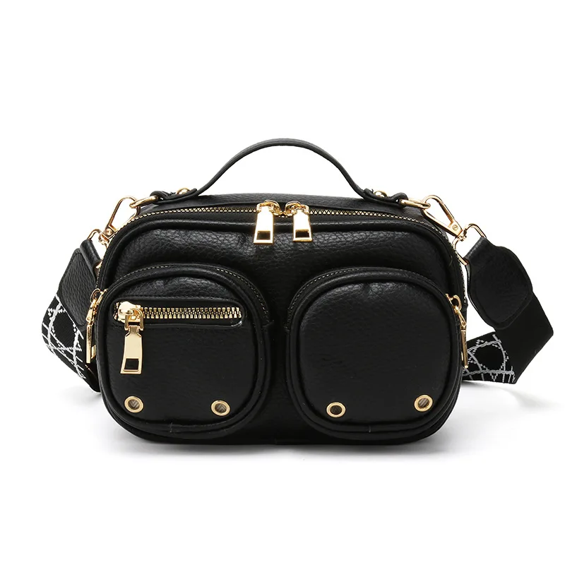 Korean Fashion Retro Versatile Crossbody Bag Women 2026 Handbag with Multiple Pockets Bowling Ball Shoulder Pillow Bag ita bag