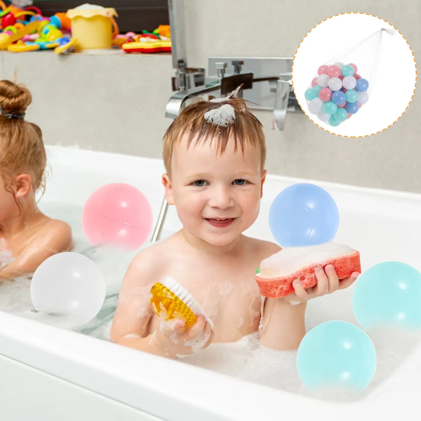 

50Pcs Colorful Ocean Ball Plastic Play Balls for Children Educational Sensory Development Ball Pit Tent Playpen Bounce House