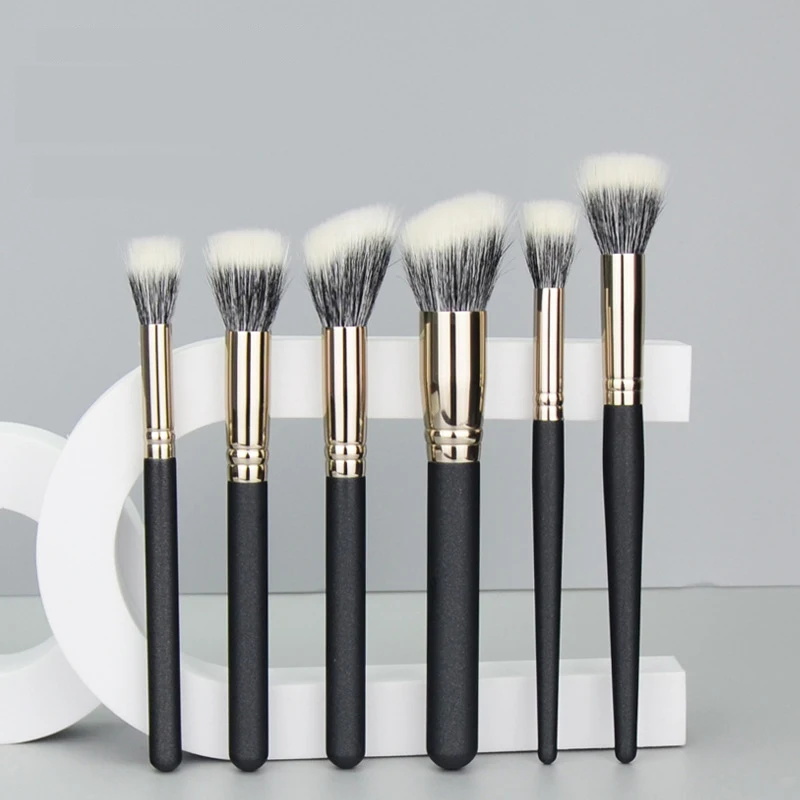 1 piece Angled Stippling Makeup brush Blush Make up brushes Powder Contour Goat hair Blending Multi Function cosmetic tools