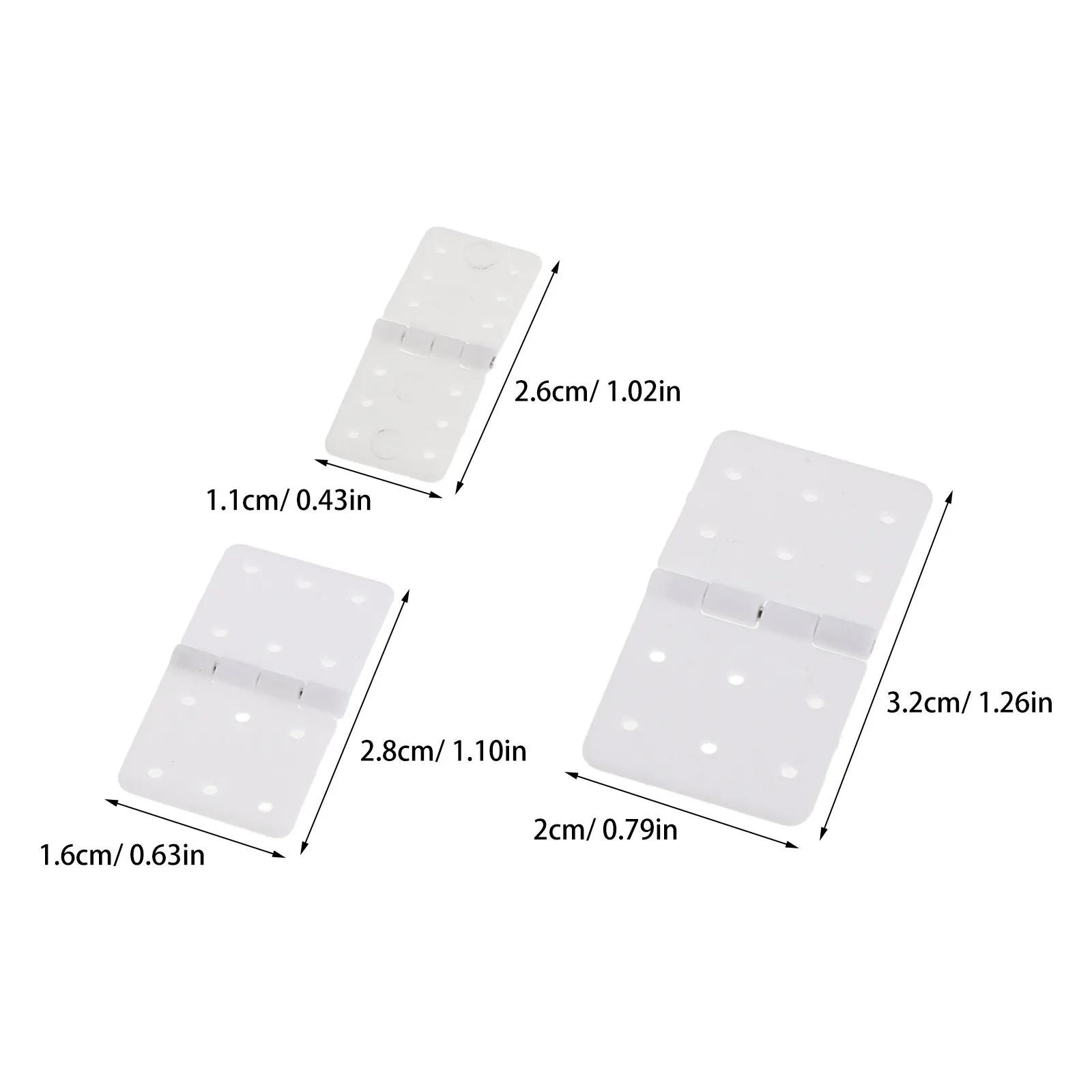 60Pcs Rc Airplane Hinge Accessories High Precision Plastic Loose Leaf Hinges Fixed Wing Replacement Parts Rc Airplane Components