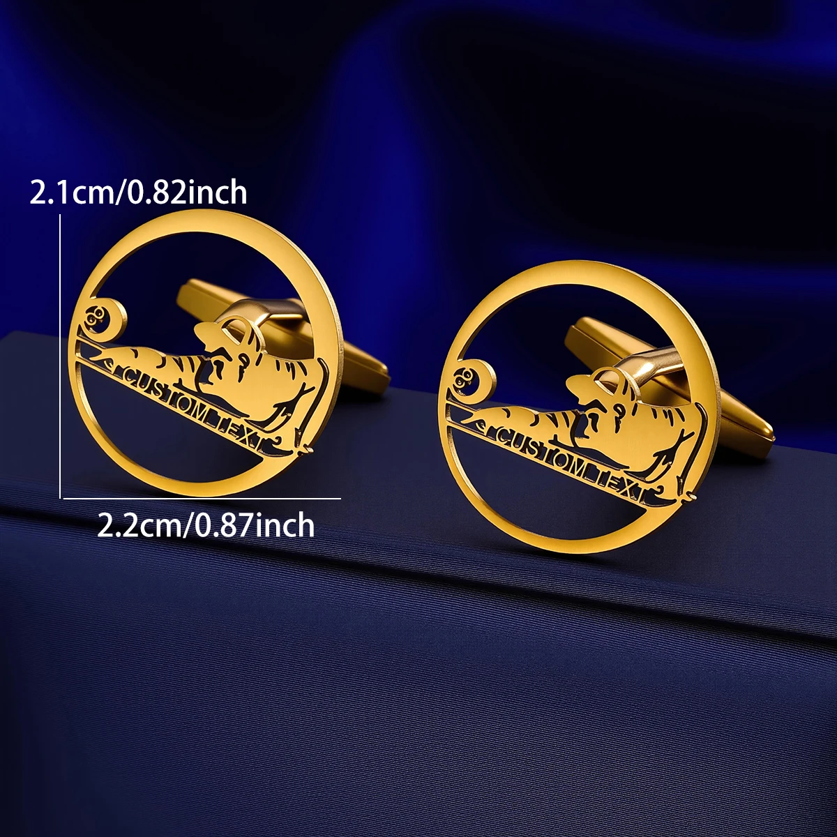 Customized Name Men's Fitness Sports Cufflinks Customized Suit Shirts Stainless Steel Buttons Sports Jewelry Gifts